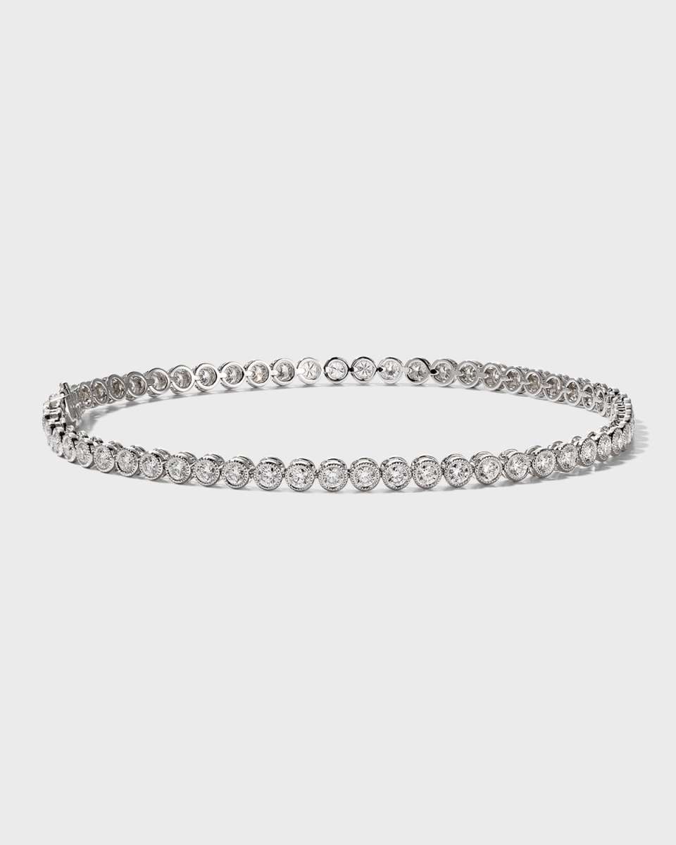 Diamond Line Bracelet in 18K White Gold, 2.17tcw